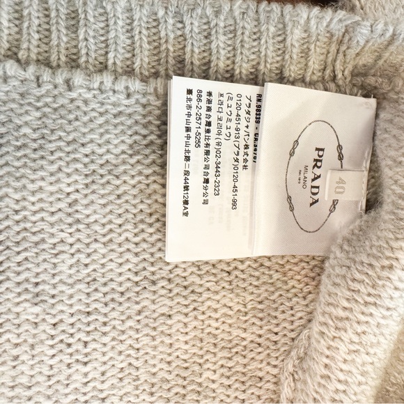 NWT Prada Cashmere Wool Bolero Sweater in Marmo Gray Size 40 (US 4) - Picture 8 of 13
